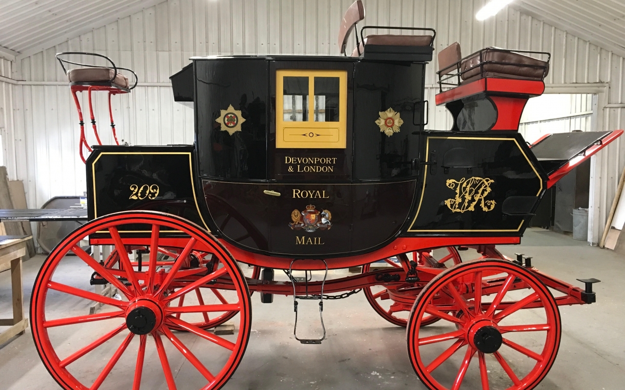 The restored Quicksilver mail coach