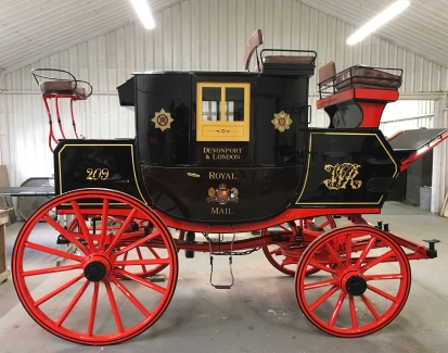 The restored Quicksilver mail coach