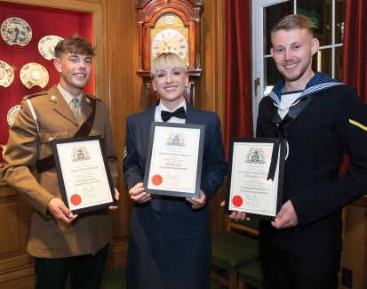 Award winners with their awards