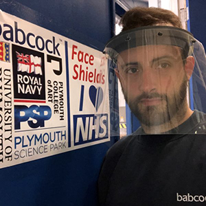 Babcock has helped develop face shields